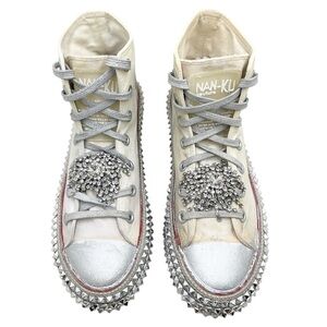{Free People by Nan-ku}Cruise Studded Hi Top Sneakers